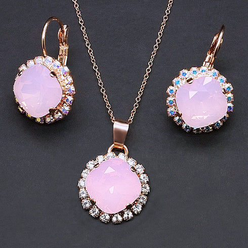 Rinkinys "Akimirką apakintas spindesys III (Rožių vandens opalas)" su Swarovski™ kristalais